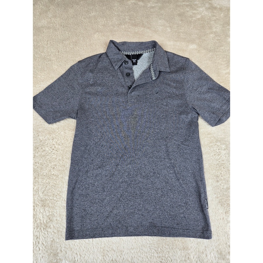 Volcom Boys‎ Charcoal Grey Heather Short Sleeve Polo Shirt Size S 8Y C0111700